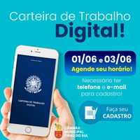 A Câmara Municipal estará disponibilizando suas dependências para Emissão de Carteira de Trabalho digital